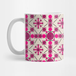 Seamless pattern with flower shapes circles Mug